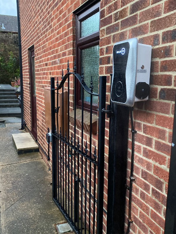 Electric Vehicle EV charge point residential installation 